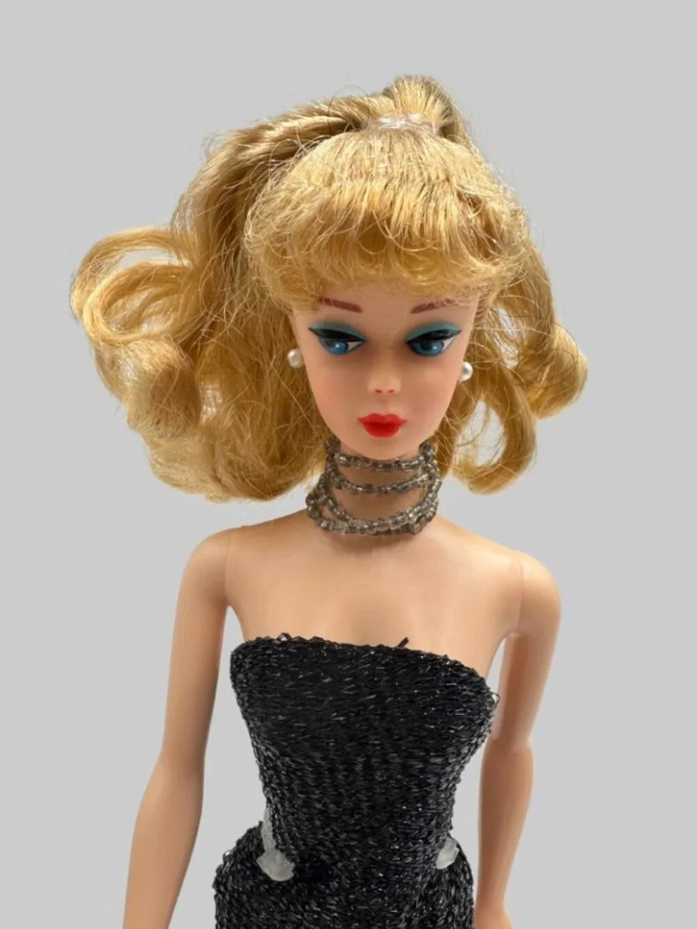 Vintage 1995 Barbie Doll 1958 Reproduction Solo in the Spotlight Bonus Clutch